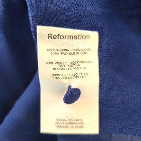 NEW Reformation Evra Dress in Danube Polka Dot Size 10 - Picture 8 of 14